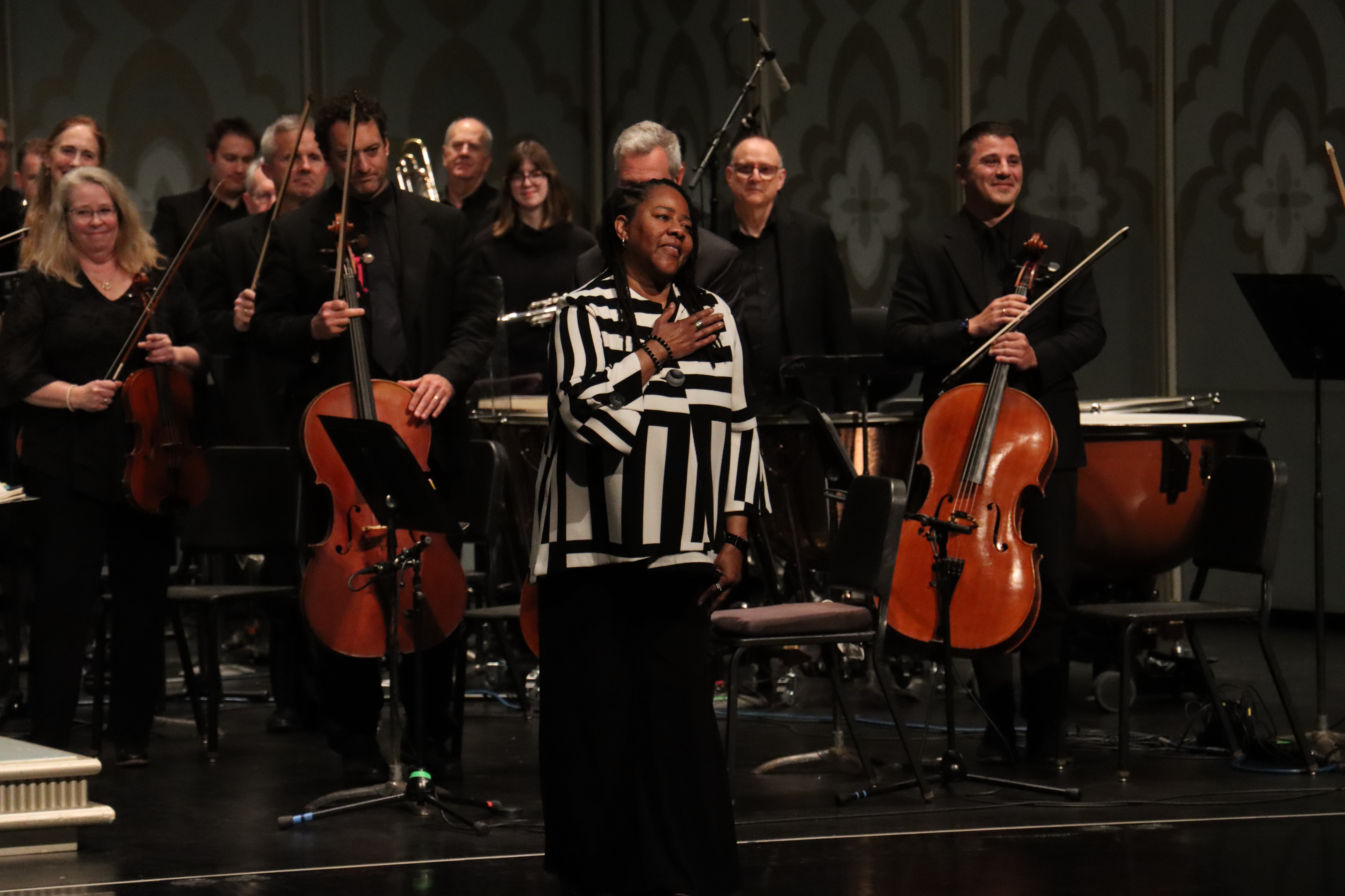 Composer bows with Wisconsin Chamber Orchestra, 2025