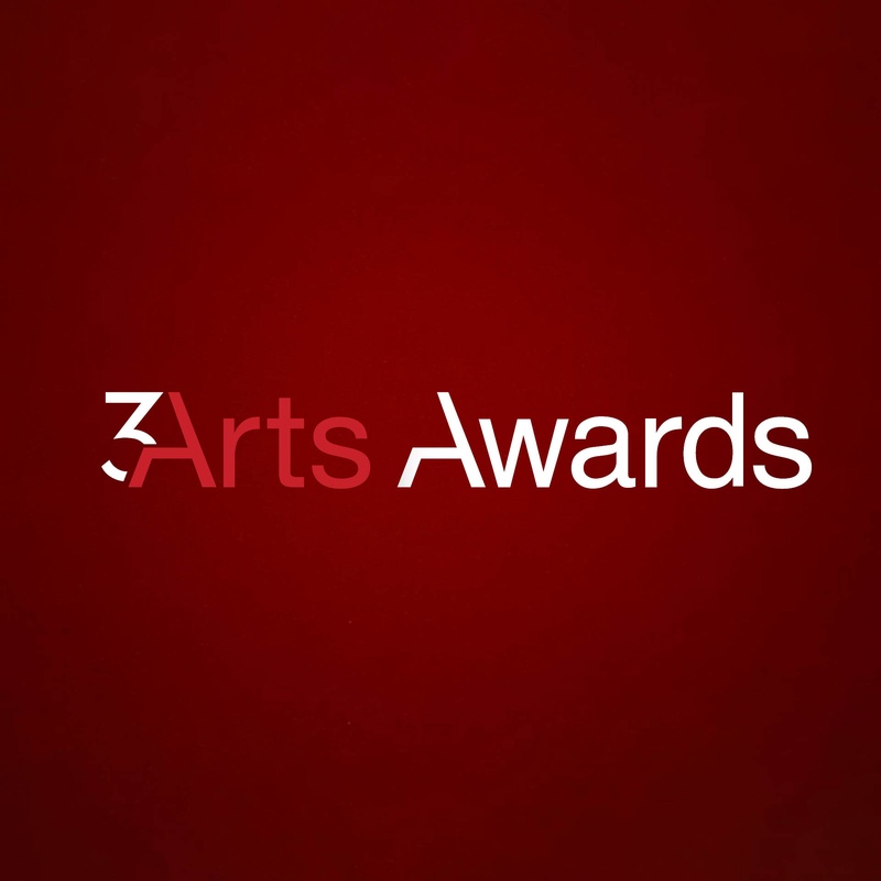 Red background with the words 3Arts Awards