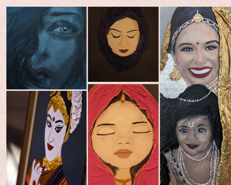  A collage of artwork. 