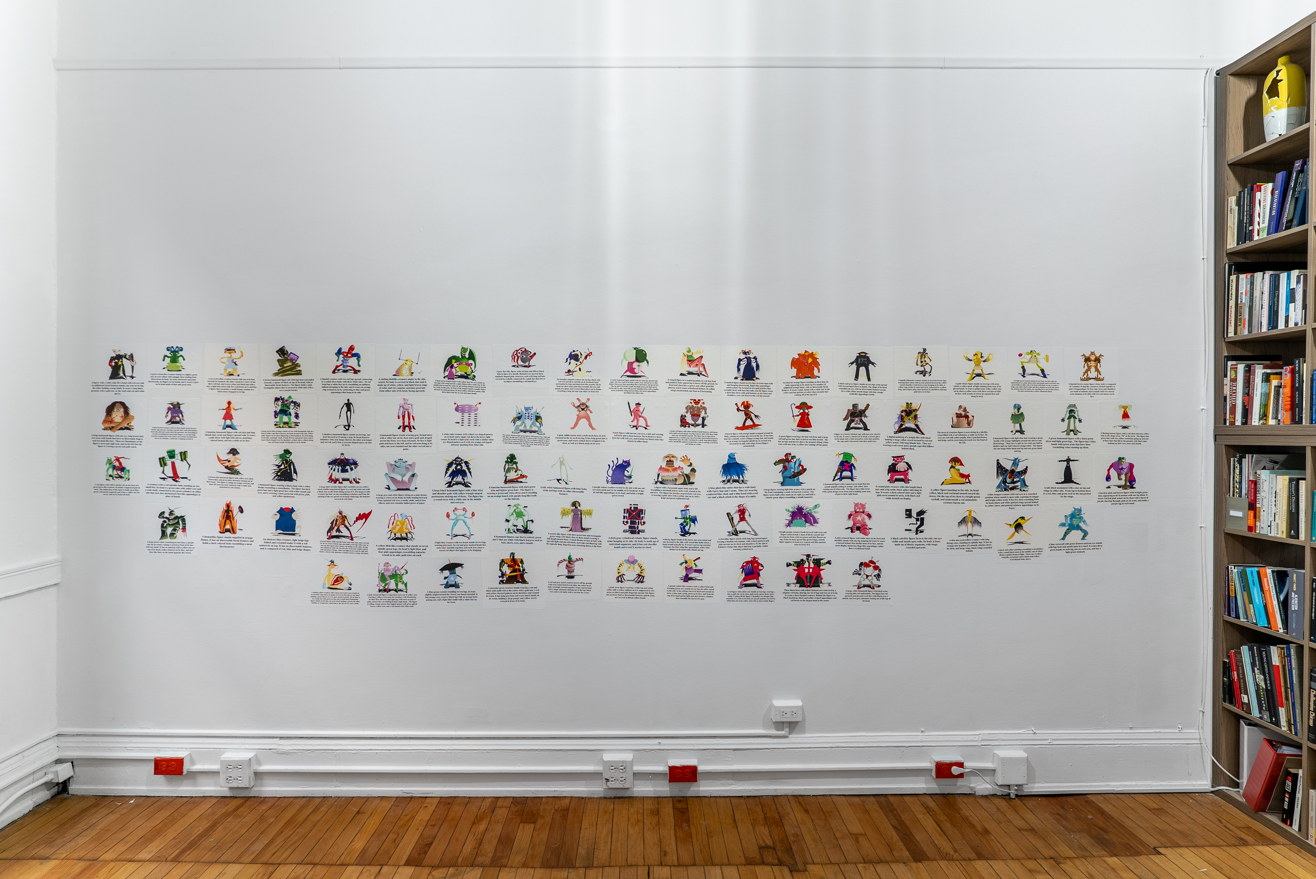 Interior of Mad Cultures with many illustrations on the wall